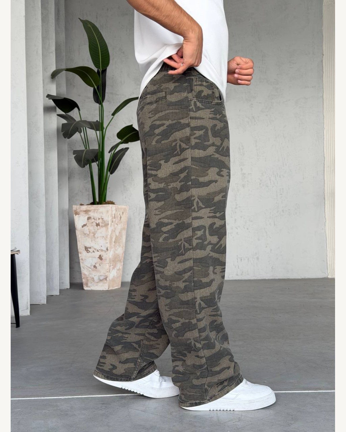 W11 Kamuflaj baggy pantolon
